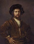 REMBRANDT Harmenszoon van Rijn Portrait of a man with arms akimbo oil